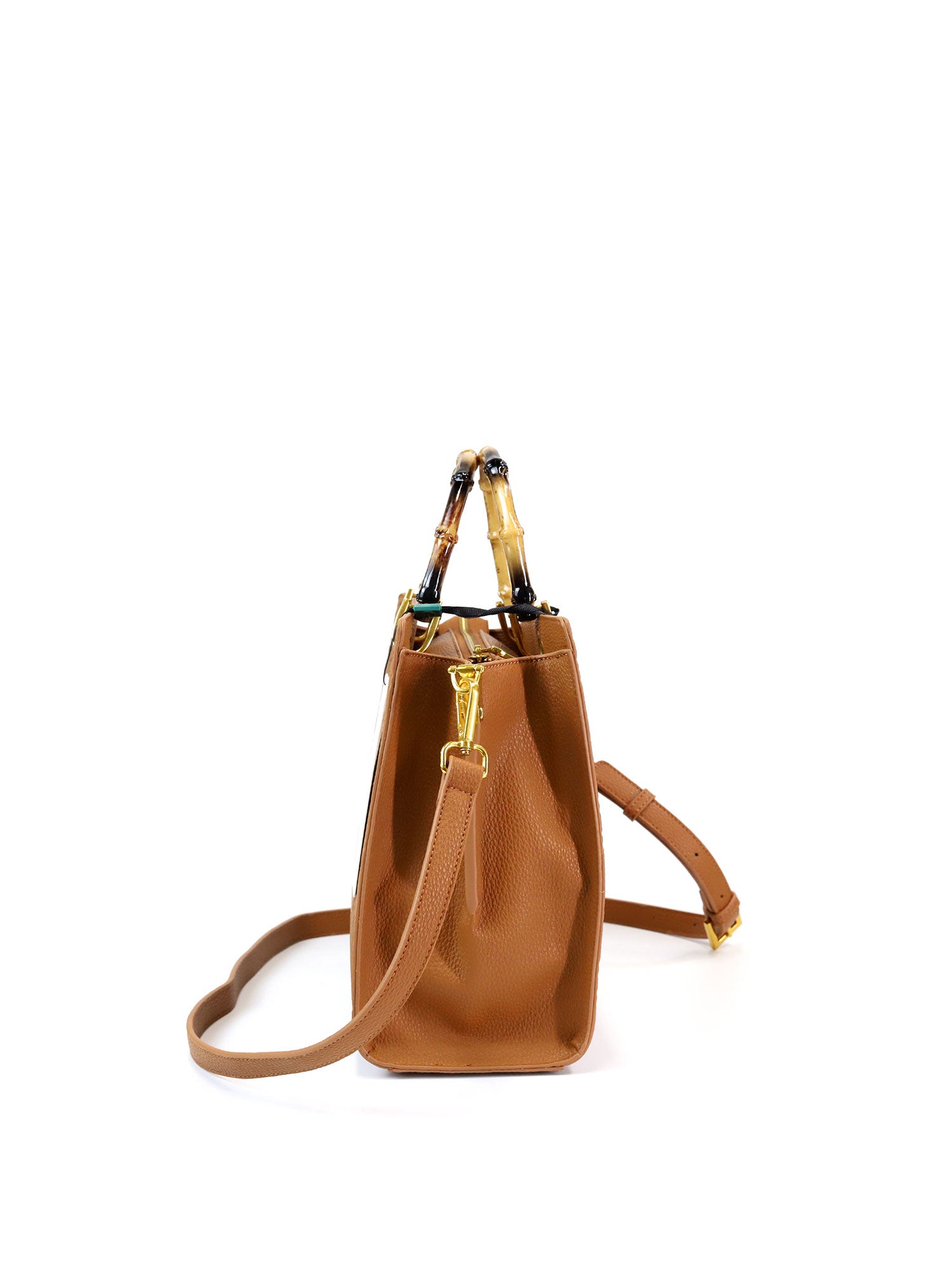 Borsa a mano da donna 100% pelle vegana PU GGB019CGN Gabriella G Firenze