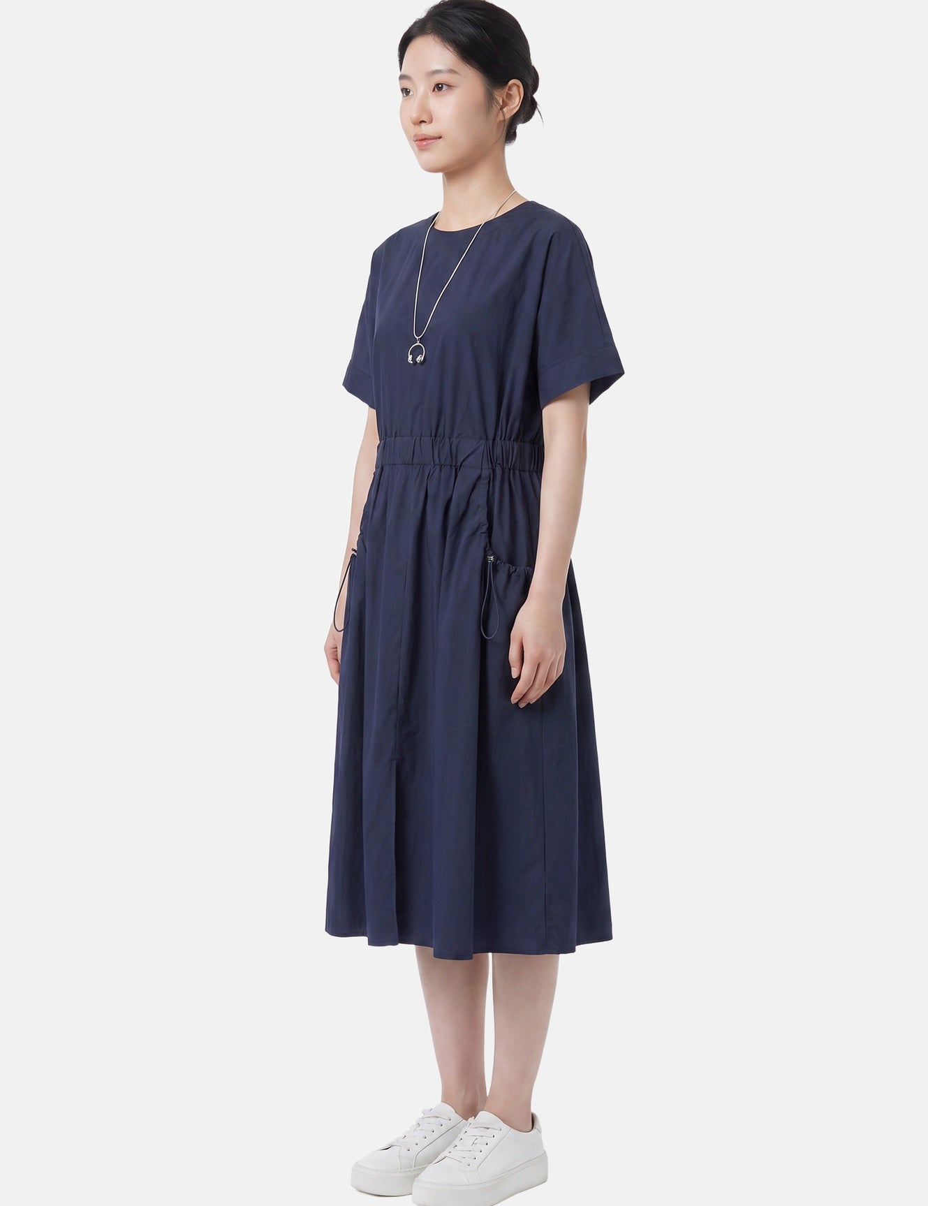 Vestito in Cotone Blu Scuro