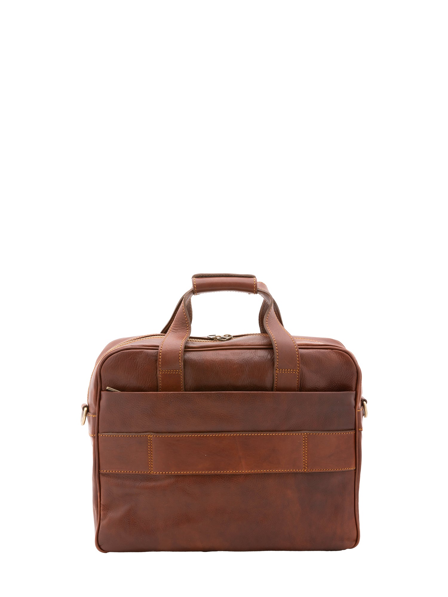 Borsa a mano unisex in vera pelle Made in Italy 4575-MARRONE Alessia Firenze