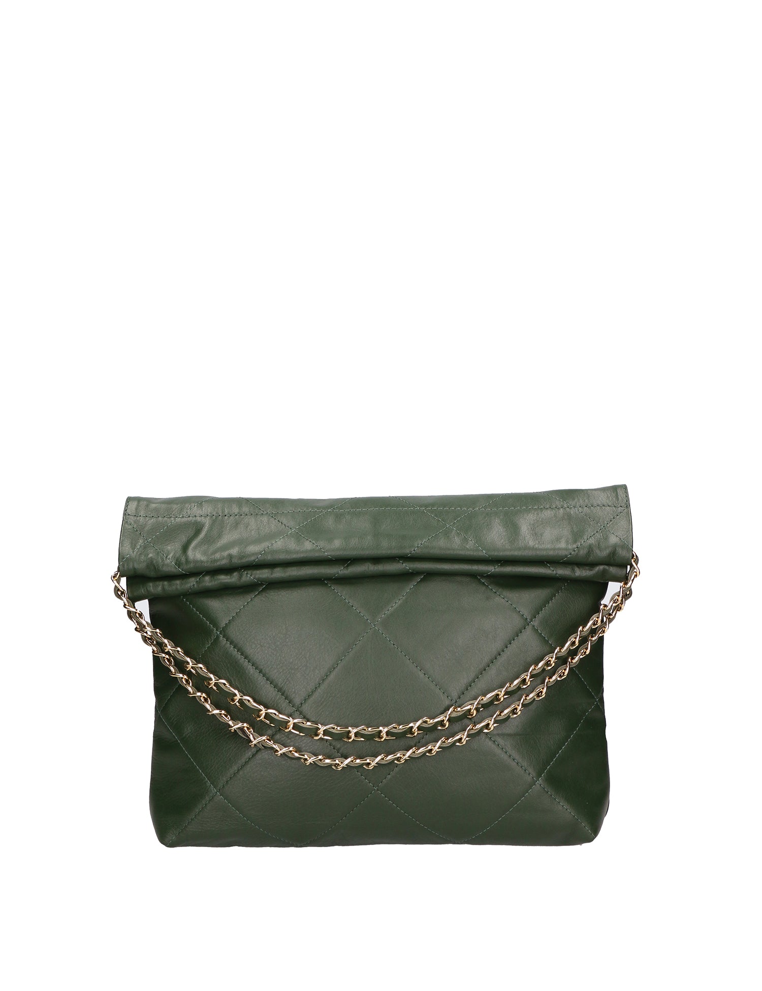 Violante Borsa a spalla donna Vera pelle 06897-S14 VERDE SCURO Gave Lux