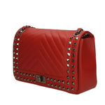 Bologna Borsa a spalla da donna Vera pelle 6590-ROSSO RED Gave Lux