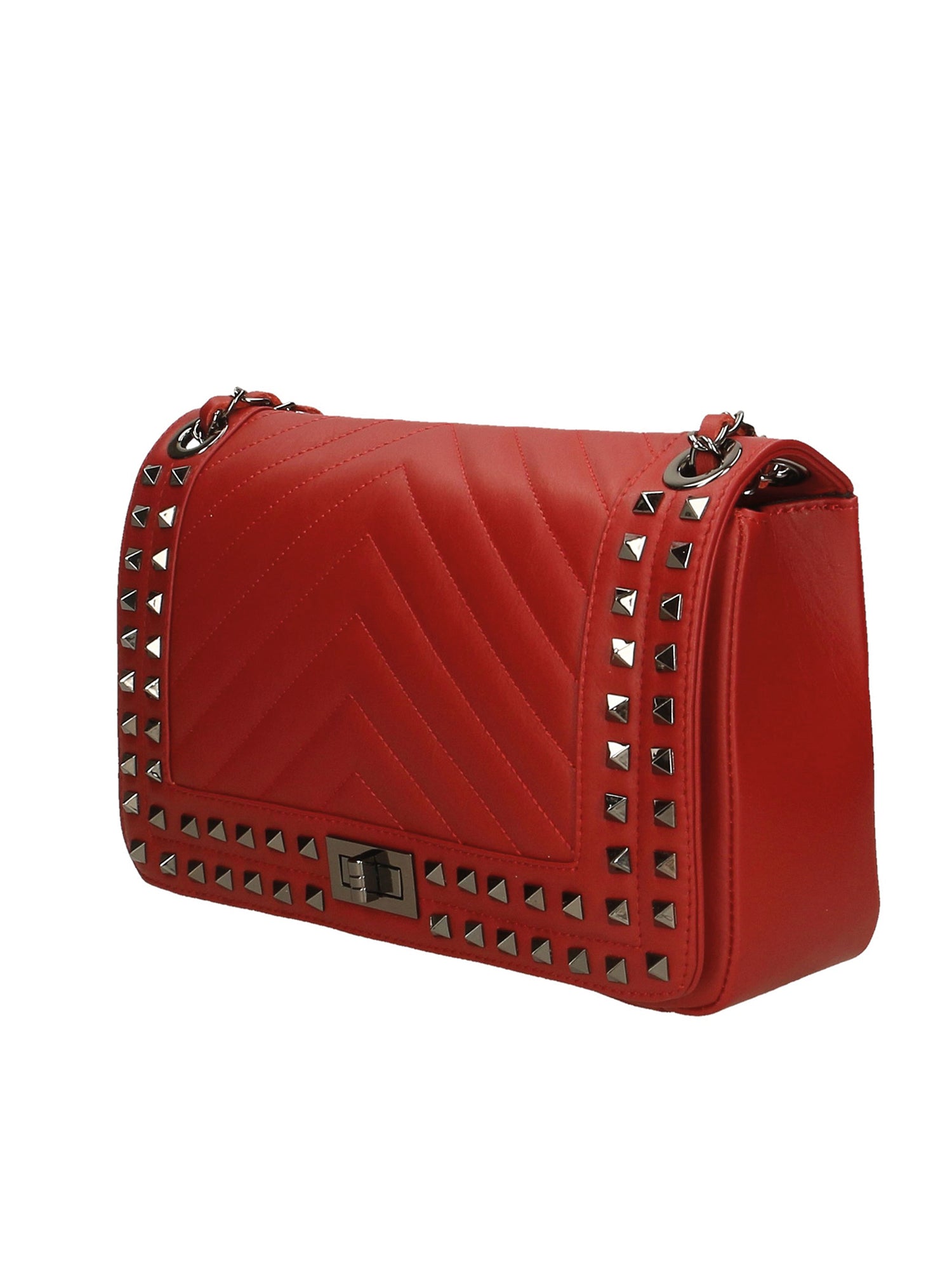 Bologna Borsa a spalla da donna Vera pelle 6590-ROSSO RED Gave Lux