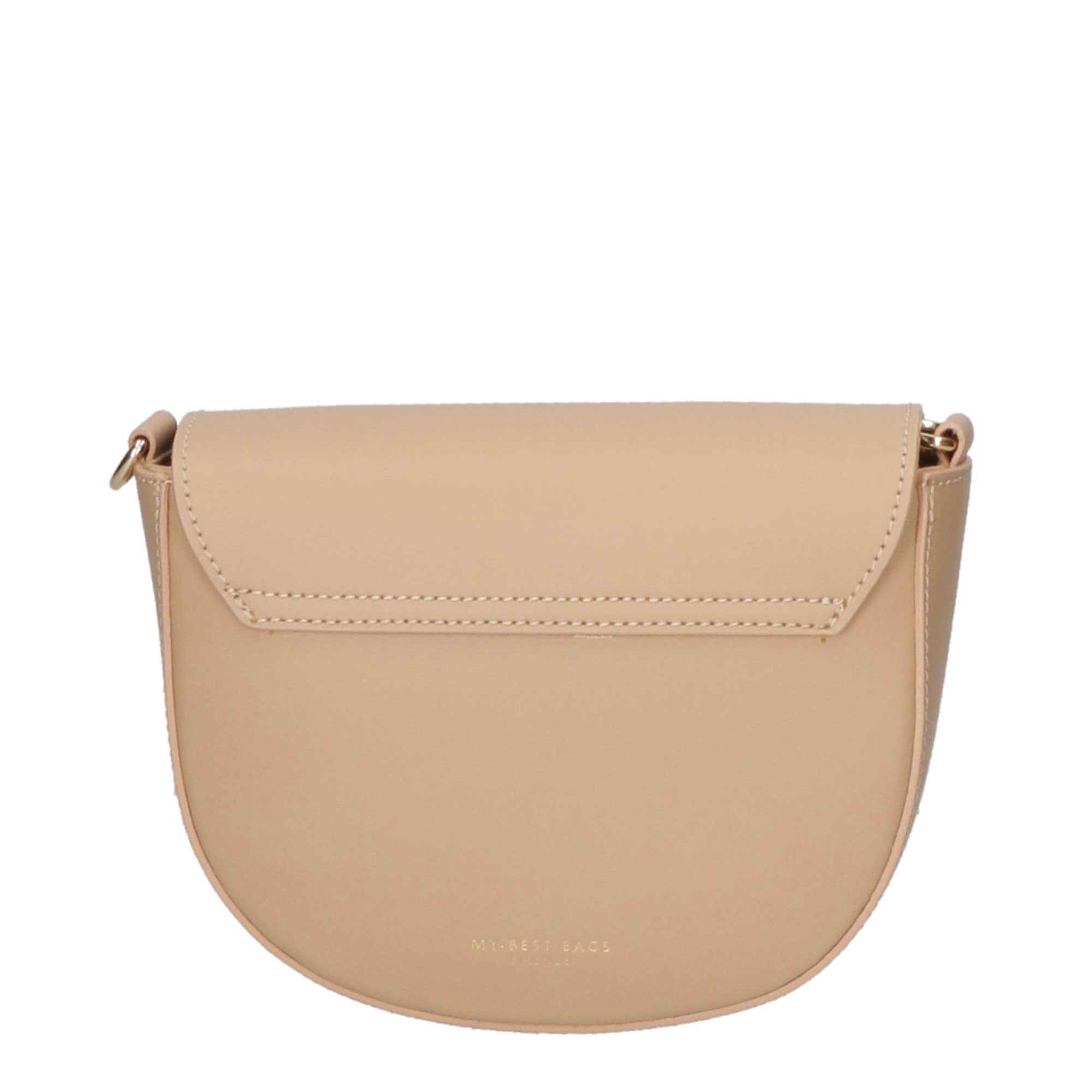 Borsa a tracolla da donna 100% pelle MYB-8009-FW-L210 NUDE My Best Bag