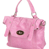 Leila women's handbag in genuine leather, made in Italy, 25x17x6 cm