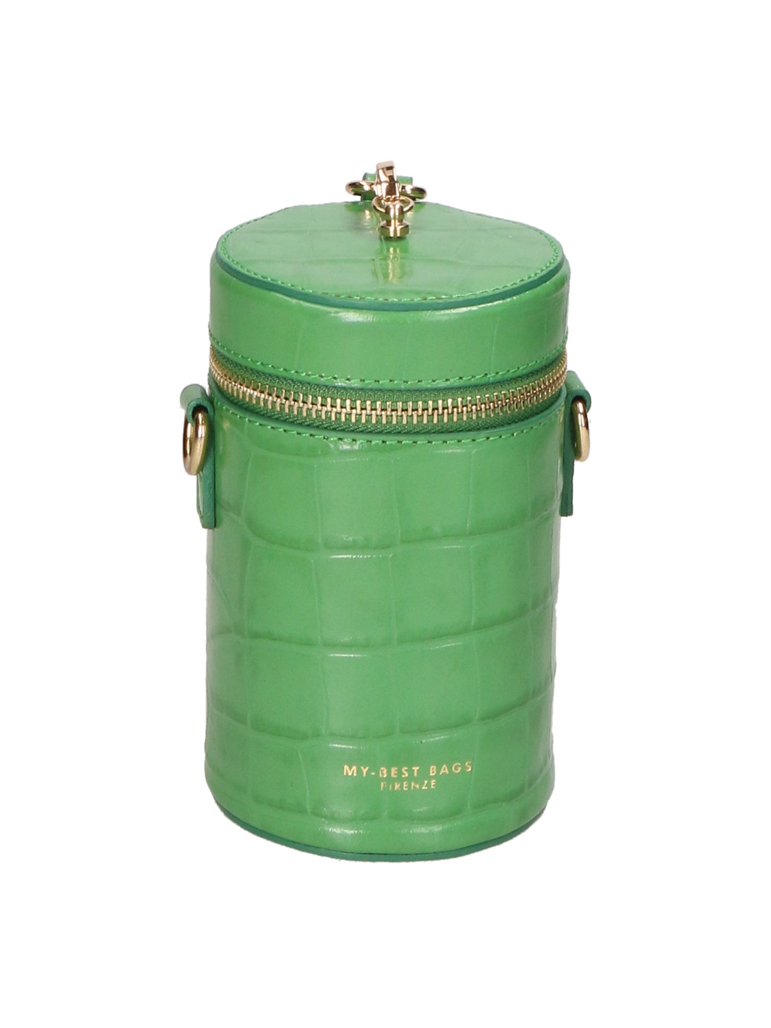 Borsa a spalla da donna Vera pelle coccodrillo MYB-7023-SS-C47 VERDE My Best Bag