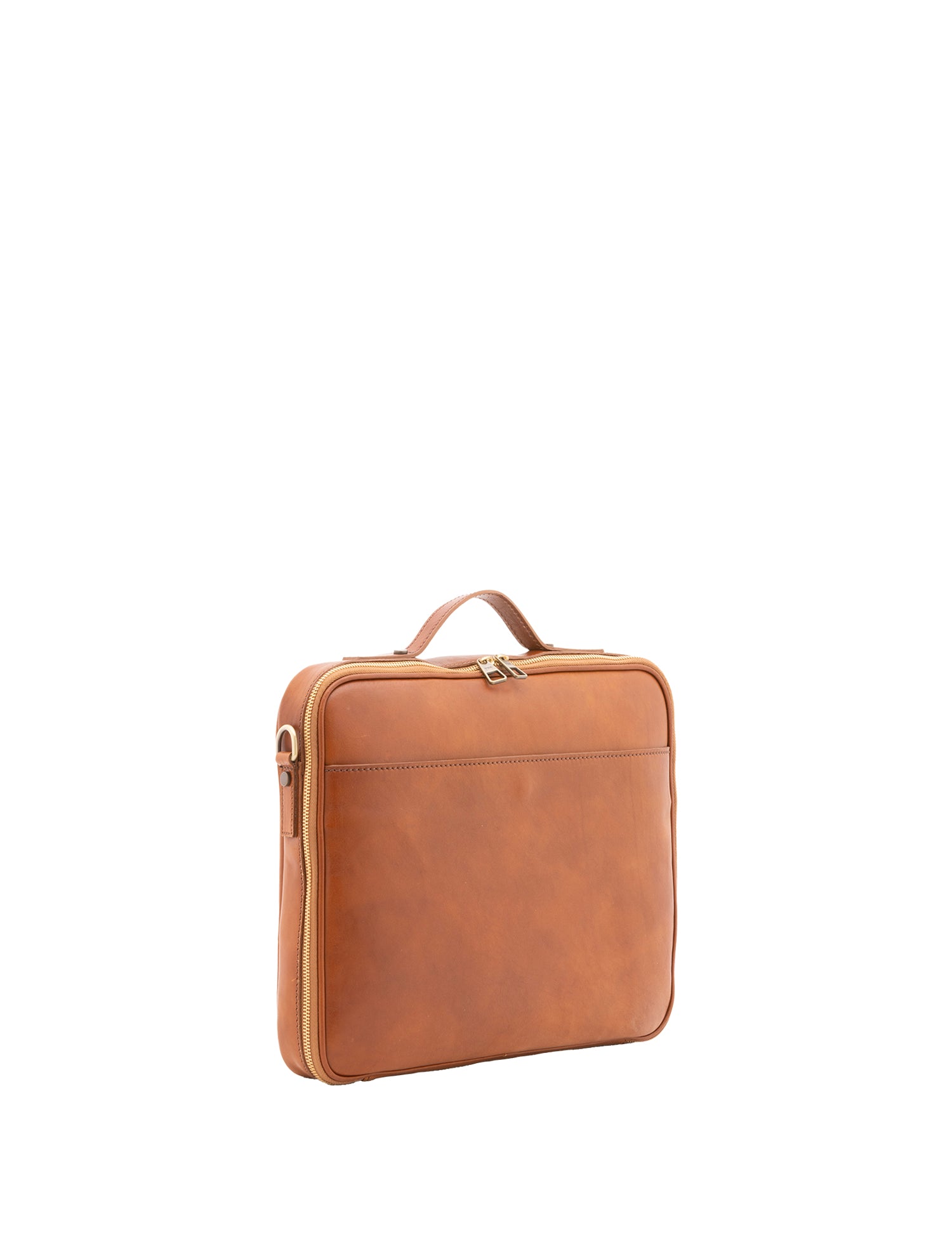 Borsa a mano unisex in vera pelle Made in Italy 4542-MIELE Alessia Firenze