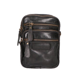 Borsa a tracolla da uomo Vera pelle RFID HILB-3192W-NERO Hill Burry