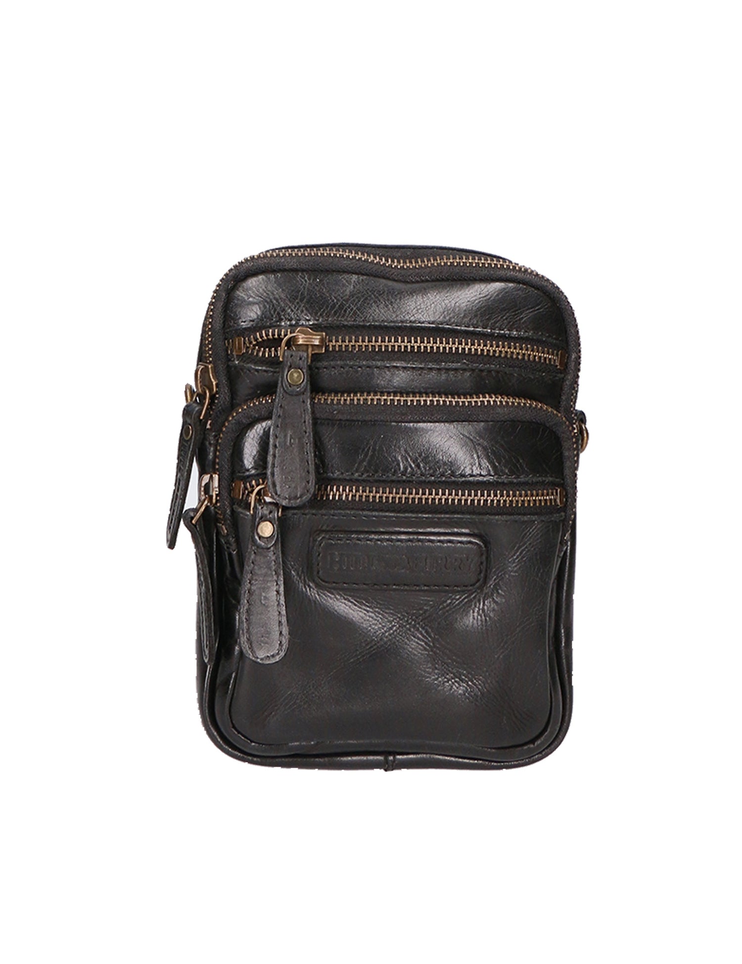 Borsa a tracolla da uomo Vera pelle RFID HILB-3192W-NERO Hill Burry