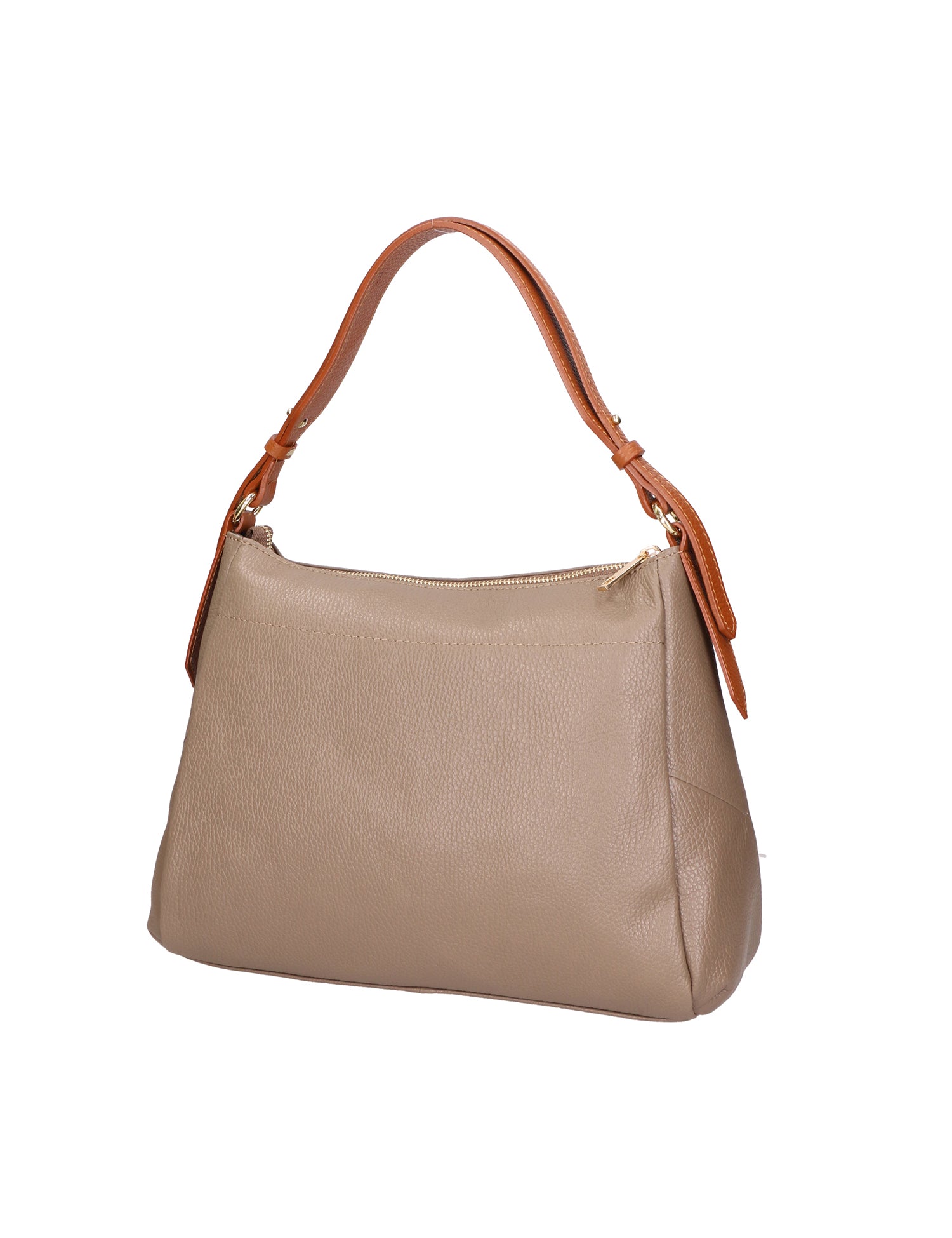 Vladimira Borsa a spalla da donna Vera pelle 06675-D40 TAUPE +D17 CUOIO Gave Lux