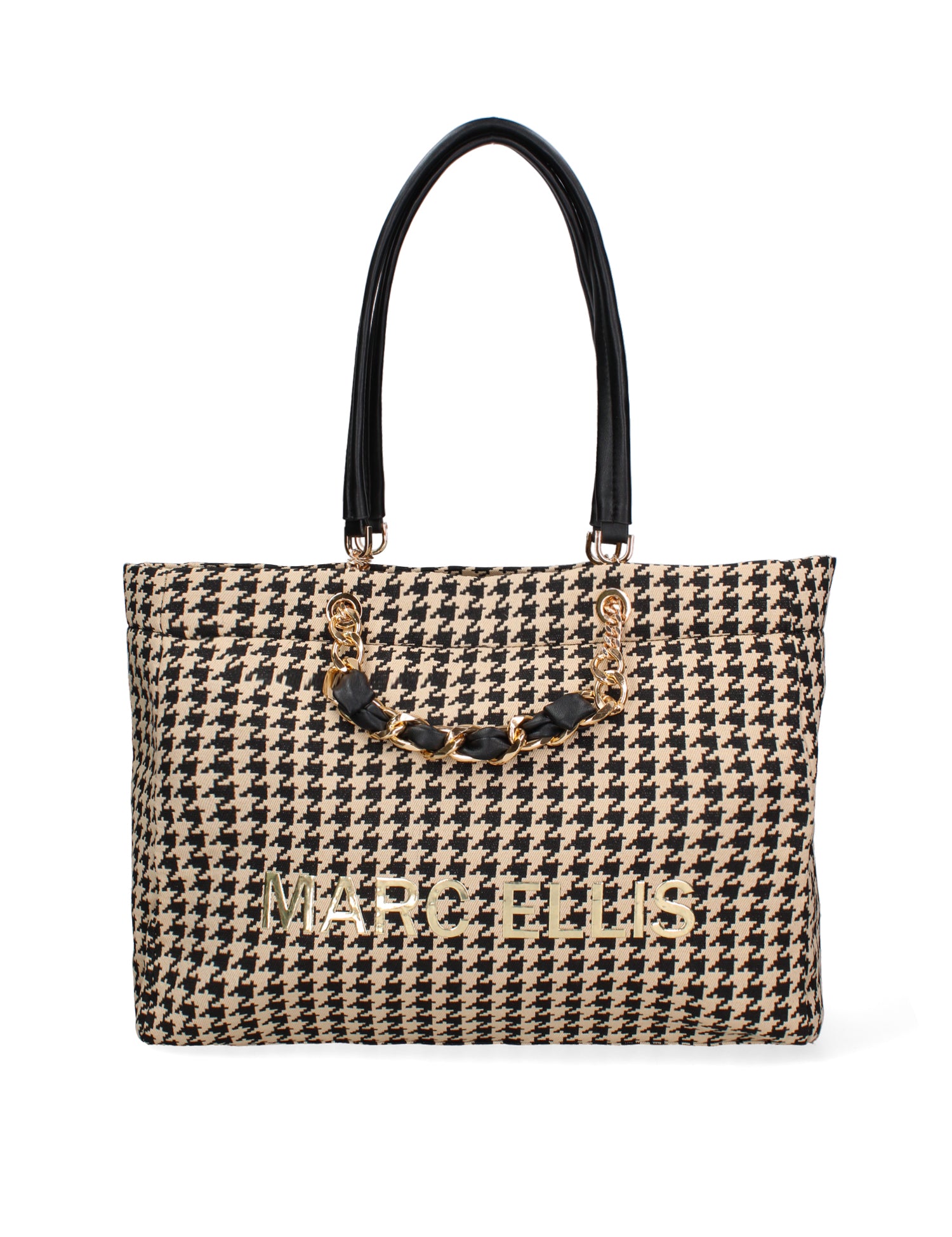 Borsa a spalla da donna 100% cotone BUBY-POULE-STONE - BLACK Marc Ellis