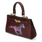 Noel Borsa a mano da donna Vera pelle 04265-D54 BORDO SCURO DARK BORDEAUX Gave Lux