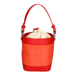 Borsa a secchiello da donna Misto pelle e tessuto MYB-05166-SS-534+S42 CORALLO My Best Bag
