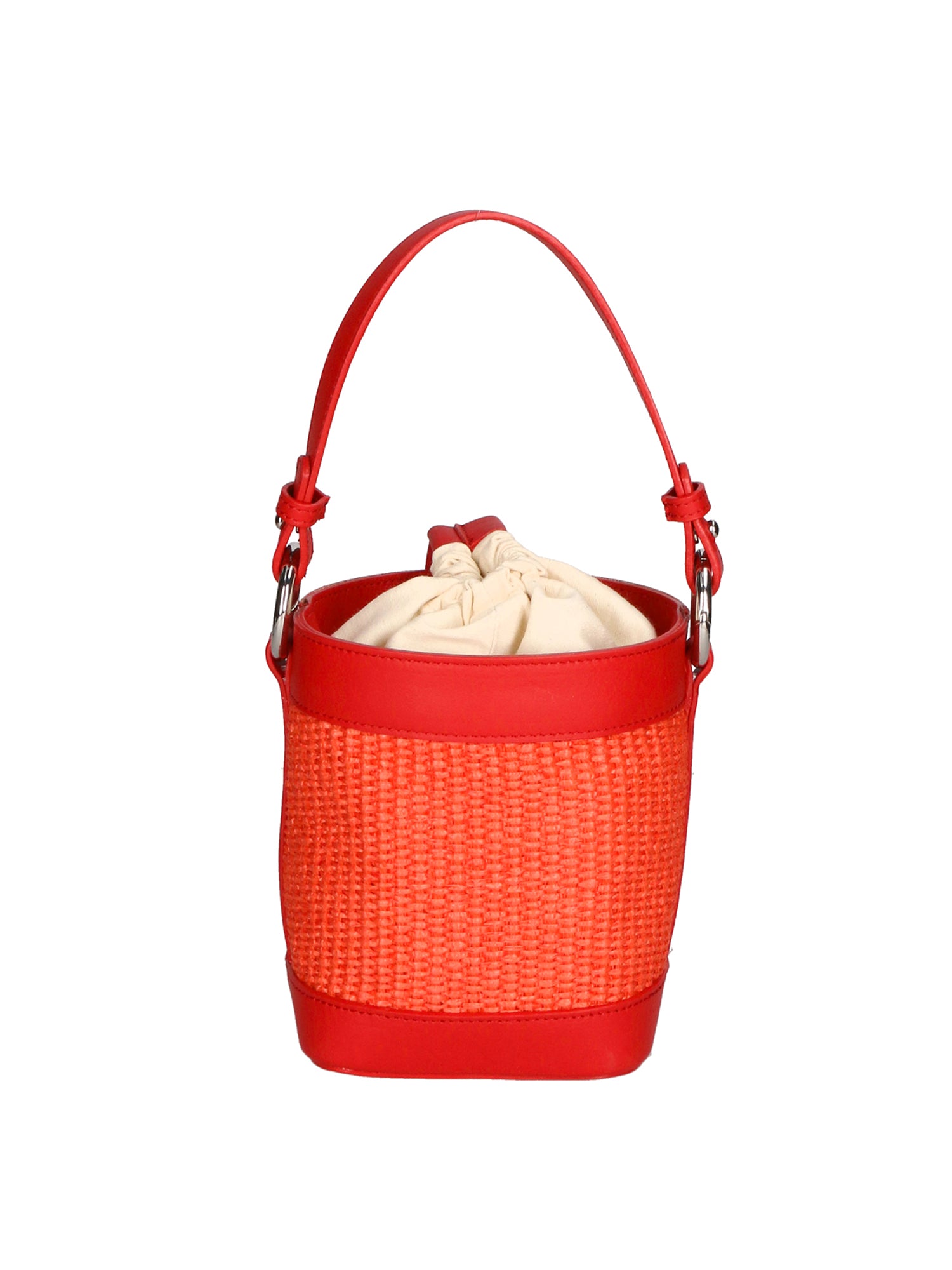 Borsa a secchiello da donna Misto pelle e tessuto MYB-05166-SS-534+S42 CORALLO My Best Bag