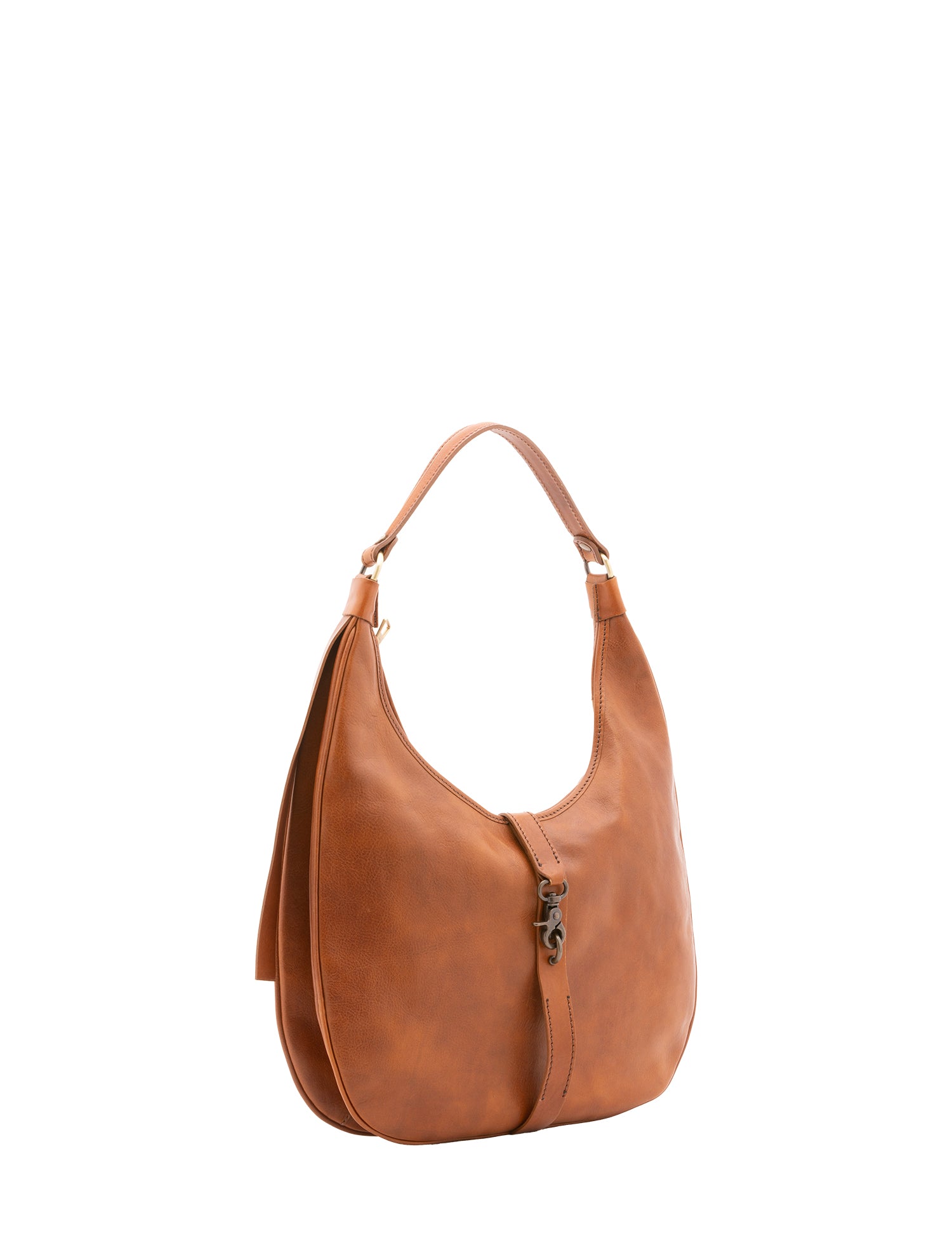Borsa a spalla da donna 100% vera pelle 4607-MIELE Alessia Firenze