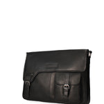 Borsa a tracolla da uomo 100% vera pelle HILB-3173-NERO Hill Burry