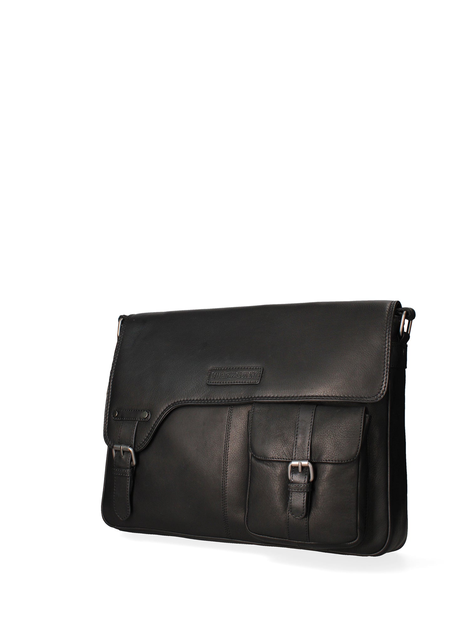 Borsa a tracolla da uomo 100% vera pelle HILB-3173-NERO Hill Burry