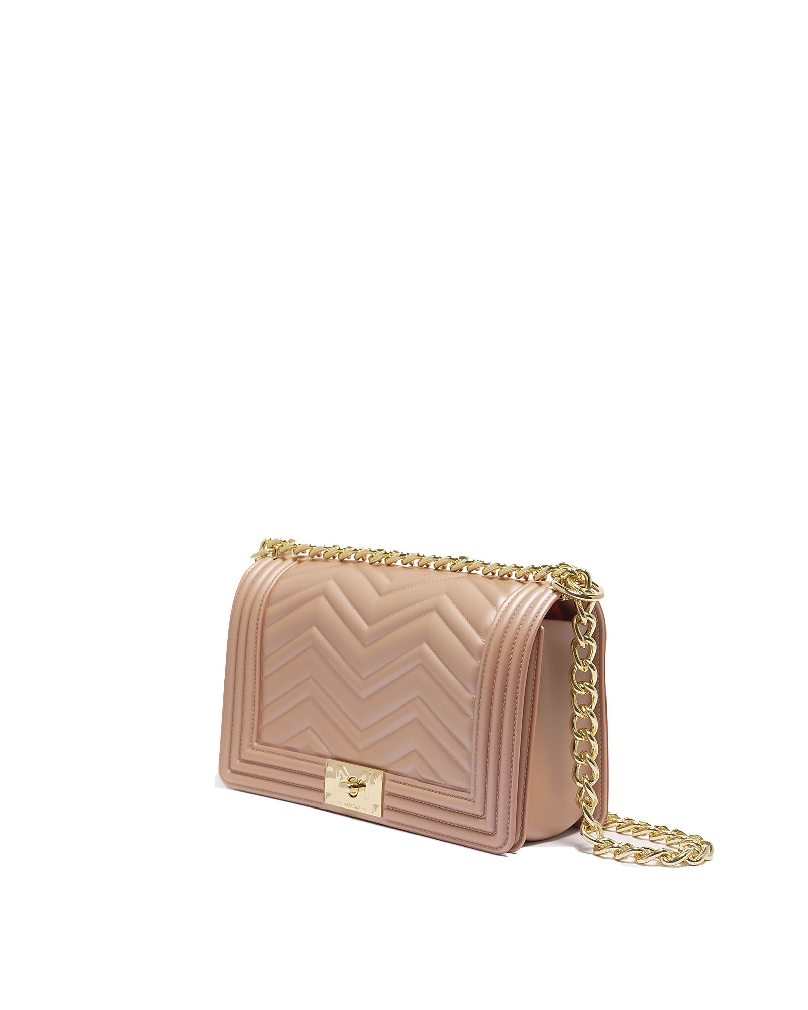 Borsa a mano da donna 100% Pvc FLAT M MANHATTAN-TERRA + LIGHT GOLD Marc Ellis