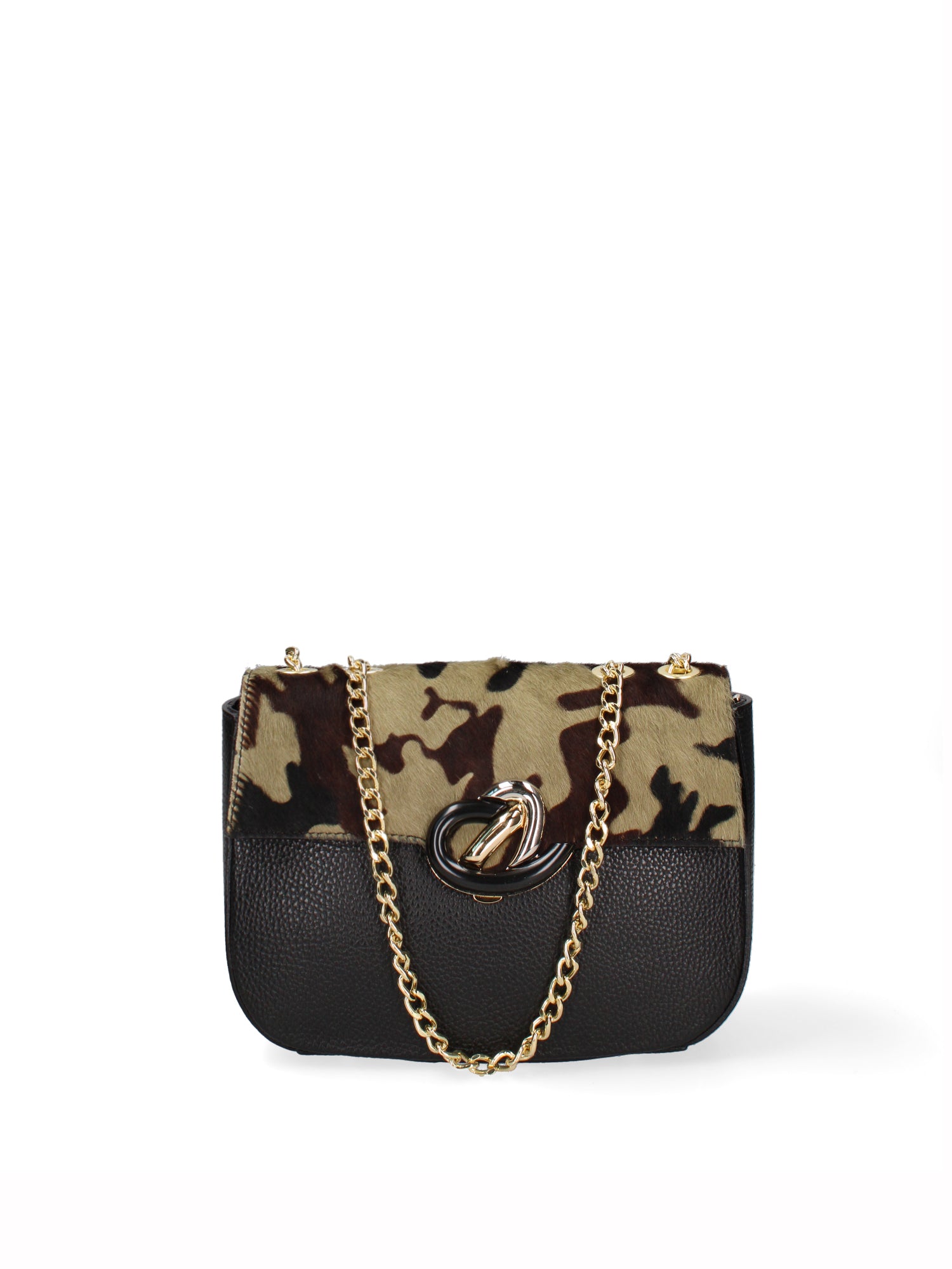 Cortona Borsa a spalla donna Vera pelle 560094-VERDE MILITARE Gave Lux