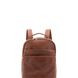 Zaino unisex in vera pelle Made in Italy 100% cotone 4048-MARRONE Alessia Firenze