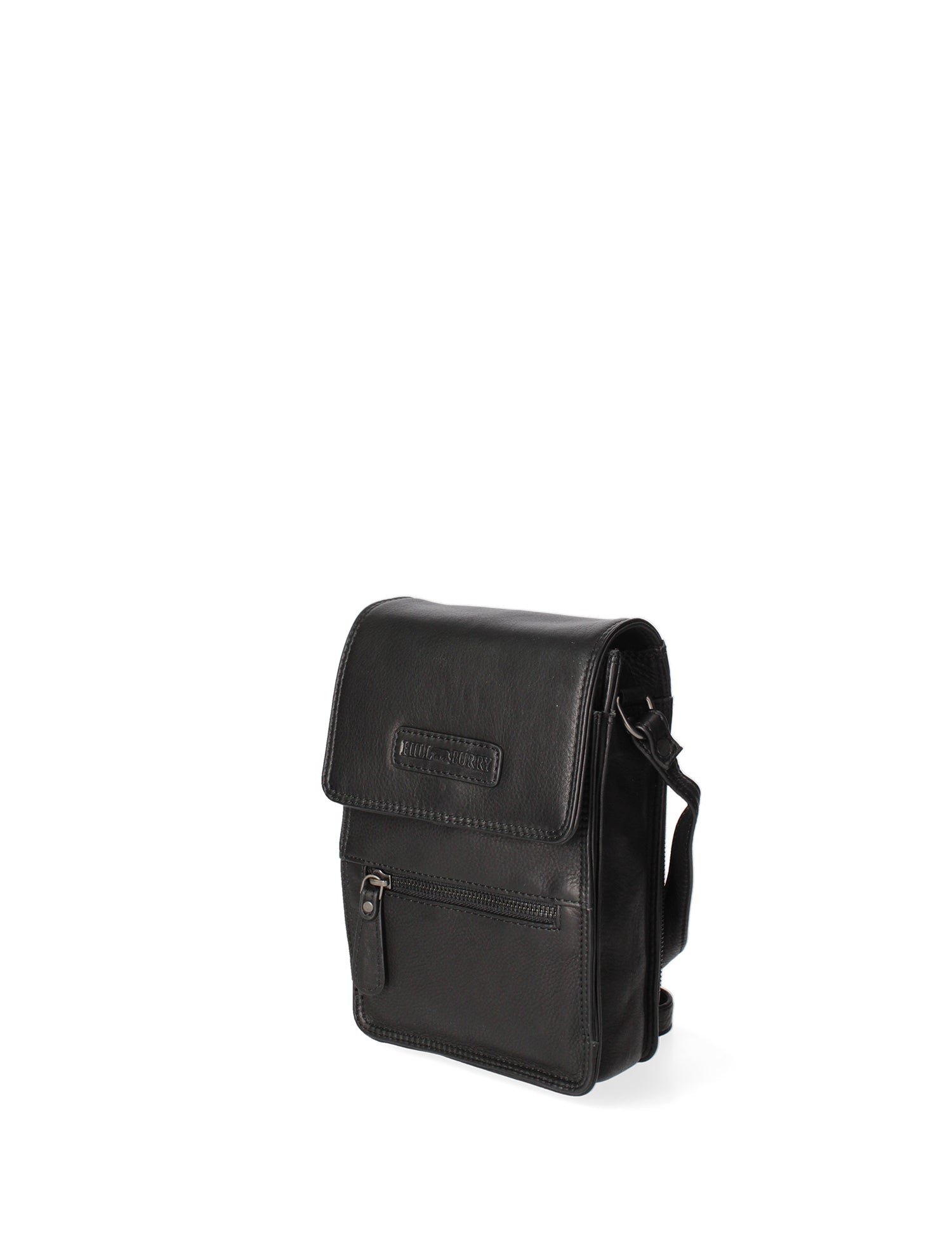 Borsa a tracolla uomo in vera pelle RFID HILB-2632-NERO Hill Burry
