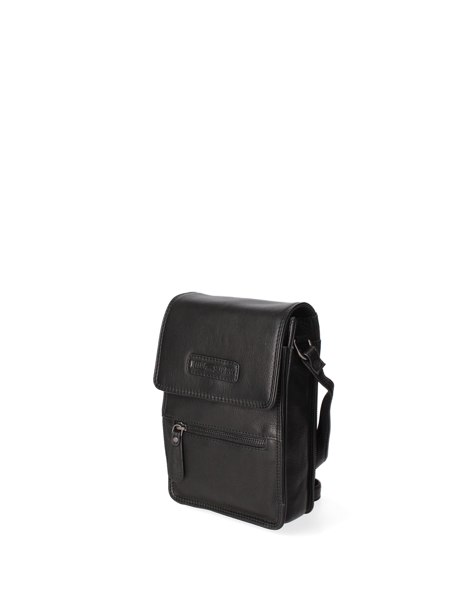 Borsa a tracolla uomo in vera pelle RFID HILB-2632-NERO Hill Burry