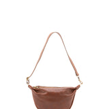 Borsa a spalla unisex in vera pelle 100% cotone 4603-MARRONE Alessia Firenze