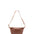 Borsa a spalla unisex in vera pelle 100% cotone 4603-MARRONE Alessia Firenze