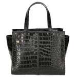 Ariana Borsa a mano da donna Vera pelle stampata cocco 05435-C28 NERO Gave Lux