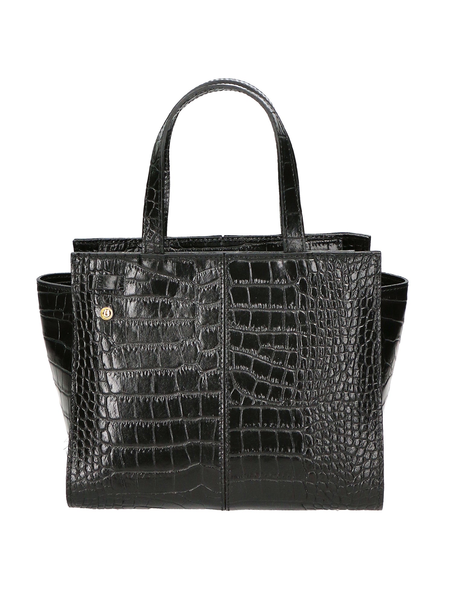 Ariana Borsa a mano da donna Vera pelle stampata cocco 05435-C28 NERO Gave Lux