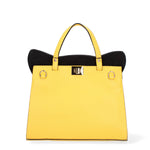 Arancia Borsa a mano da donna 100% pelle 8969-GIALLO+ROSA Gave Lux