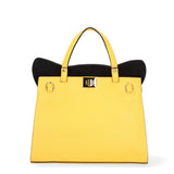 Arancia Borsa a mano da donna 100% pelle 8969-GIALLO+ROSA Gave Lux