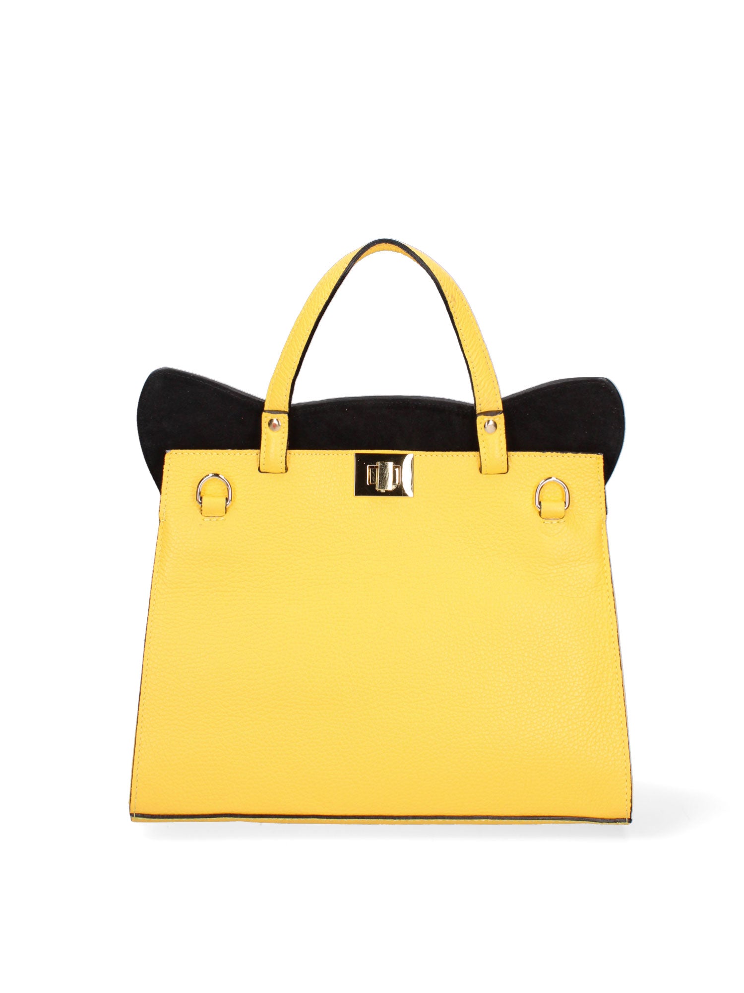 Arancia Borsa a mano da donna 100% pelle 8969-GIALLO+ROSA Gave Lux