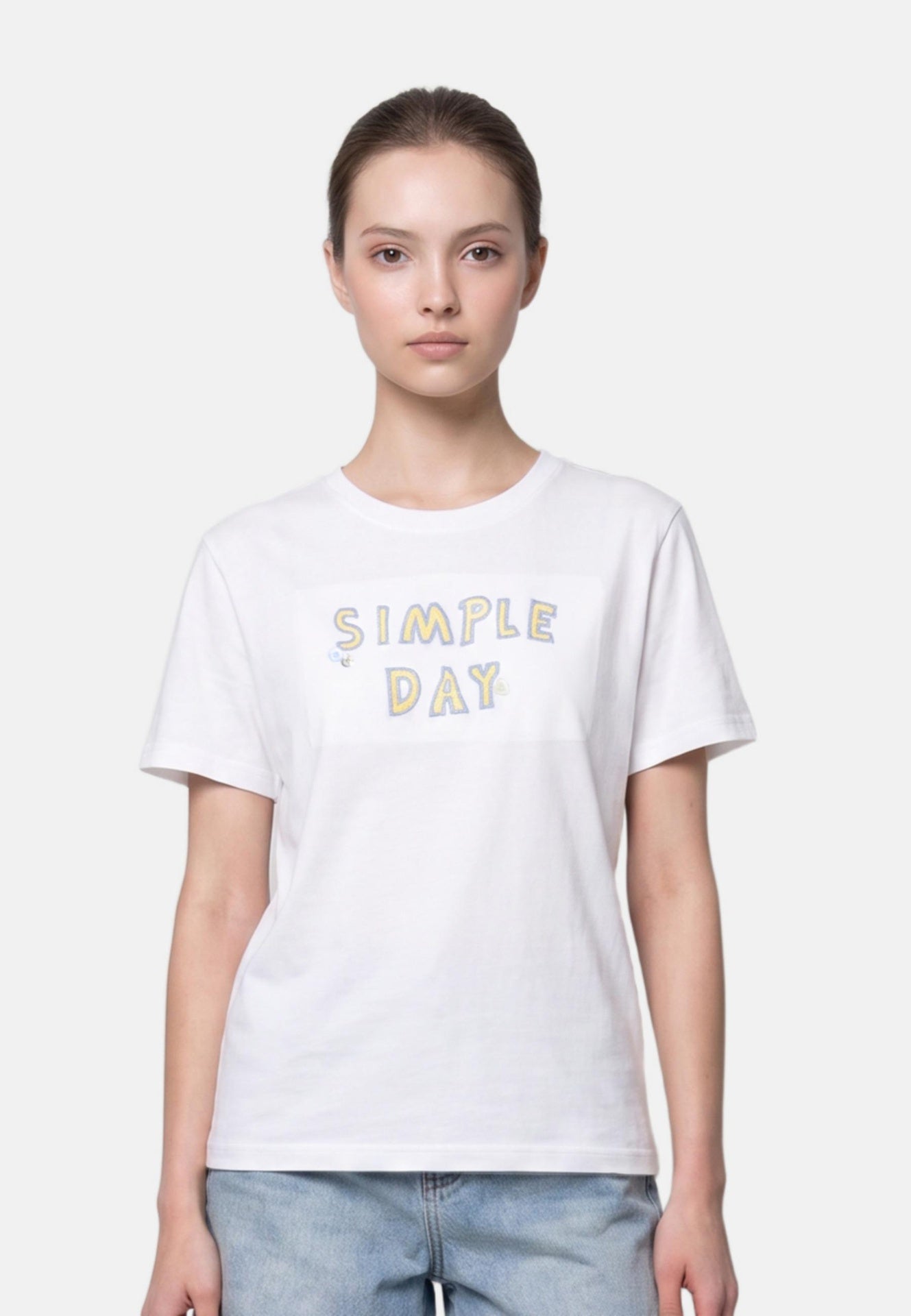 T-shirt in 83,4% Cotone 16,6% Poliammide Giallo