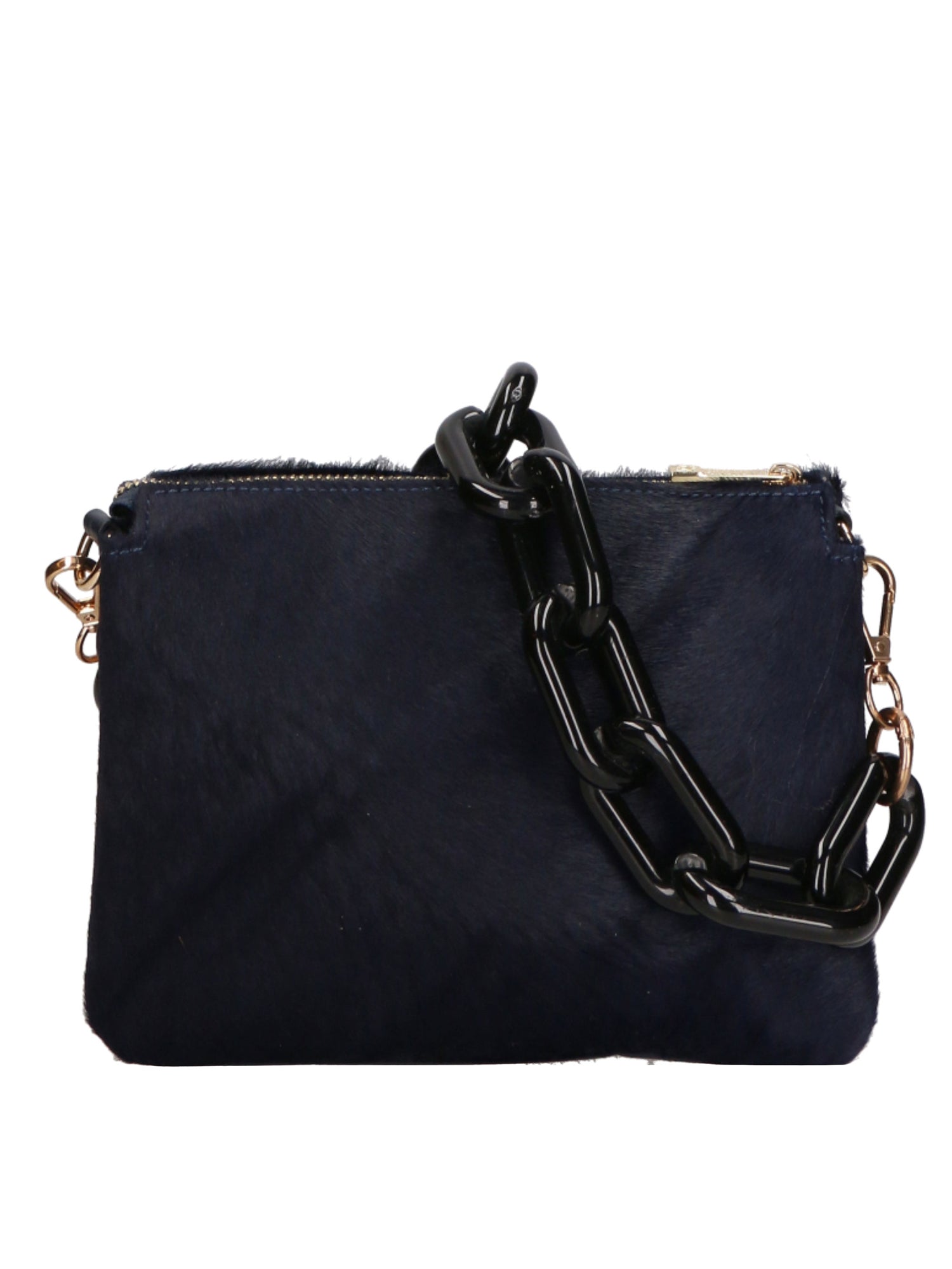 Borsa a spalla da donna Vera pelle di cavallino MYB-8021-FW-NOTTE My Best Bag