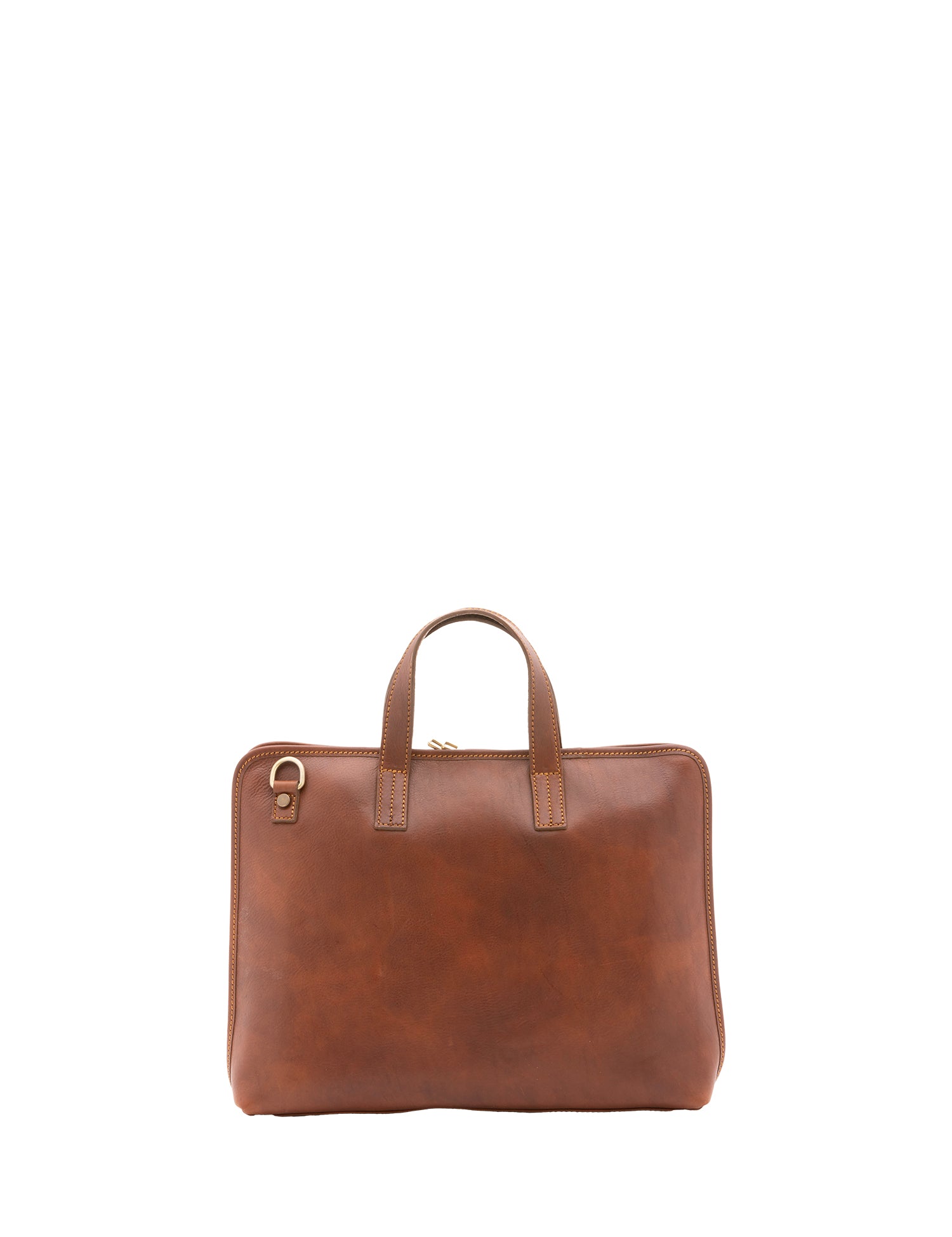 Borsa a mano unisex in vera pelle 100% cotone 4453-MARRONE Alessia Firenze