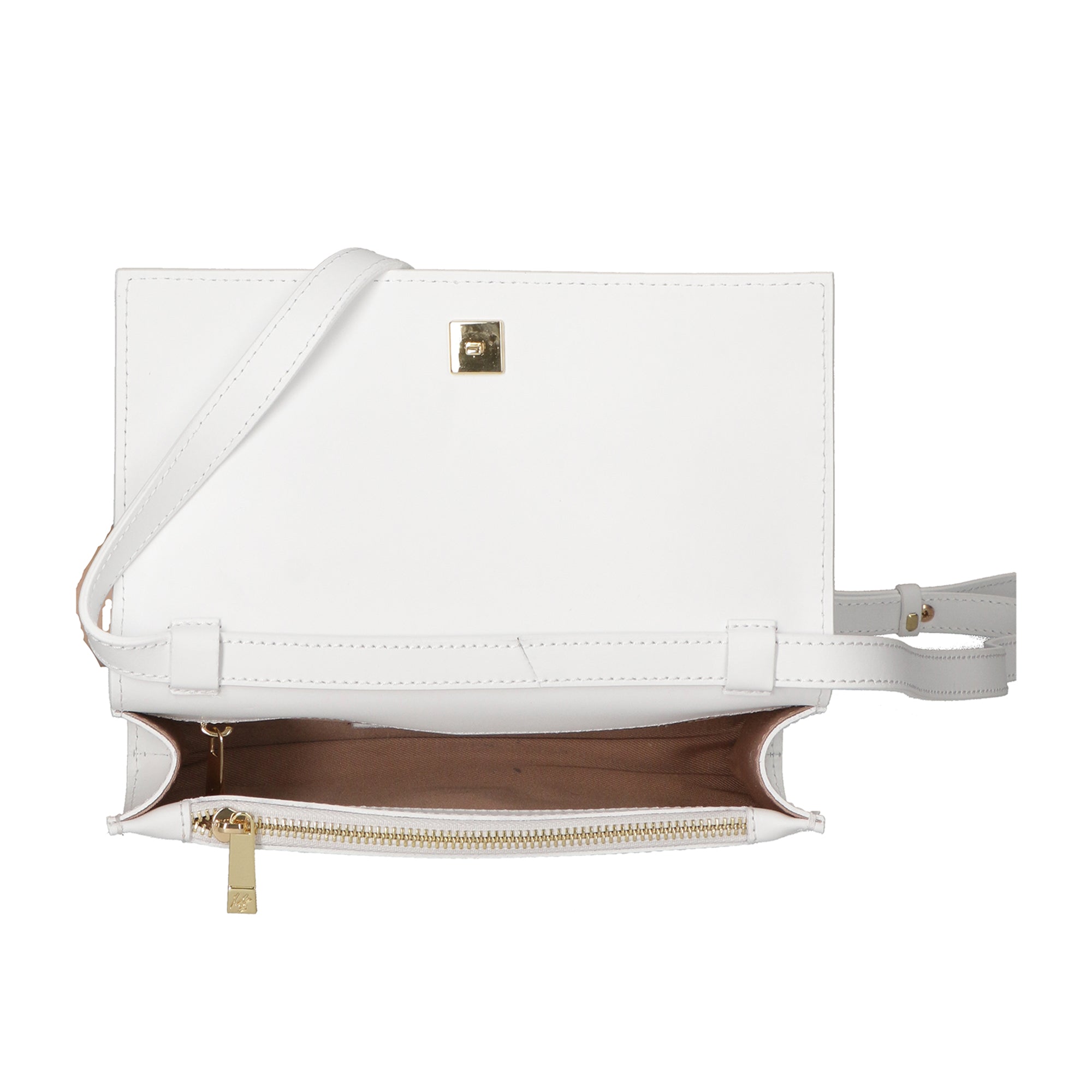 Borsa a tracolla da donna 100% pelle MYB-8048-FW-L101 BIANCO My Best Bag