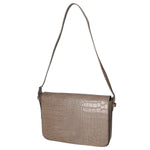 Azzurra Borsa a spalla da donna Vera pelle croco 05699-C40 TAUPE SCURO DARK TAUPE Gave Lux