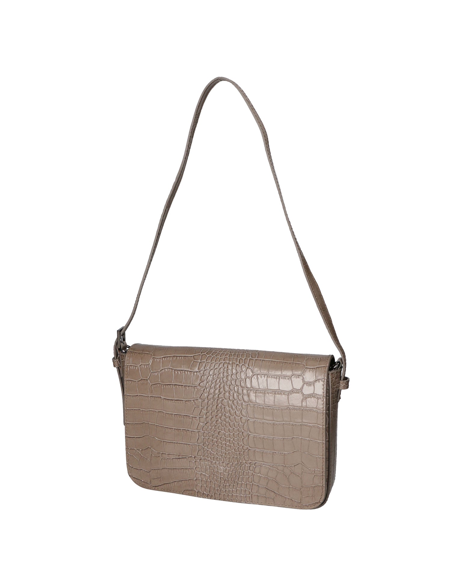 Azzurra Borsa a spalla da donna Vera pelle croco 05699-C40 TAUPE SCURO DARK TAUPE Gave Lux