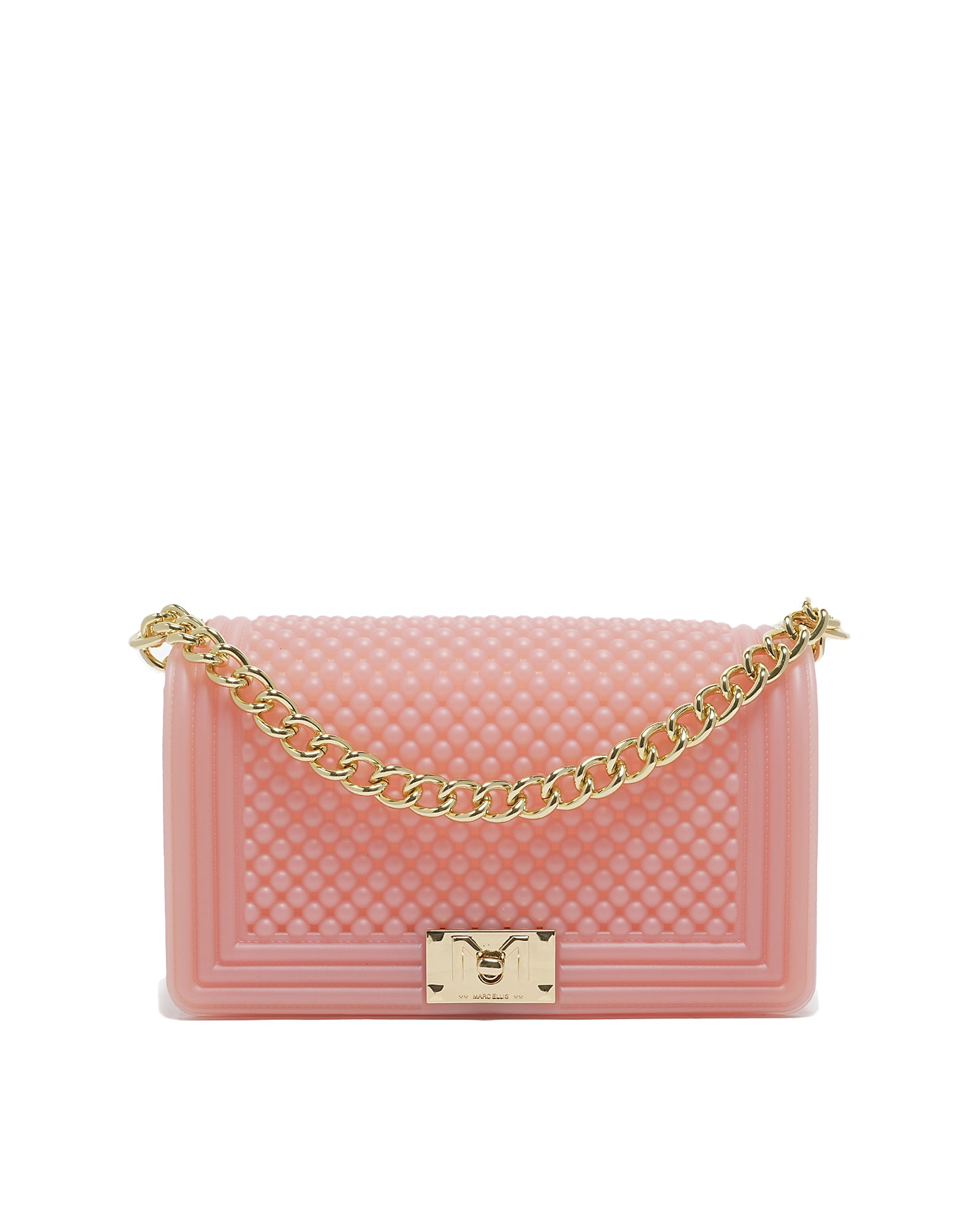 Borsa a mano da donna 100% Pvc FLAT M BALL-MAUVE + LIGHT GOLD Marc Ellis