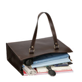 Frida Women's Handbag in Genuine Leather Made in Italy 28x38x12 cm