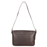 Azzurra Borsa a spalla da donna Vera pelle croco 05699-C23 T.MORO Gave Lux