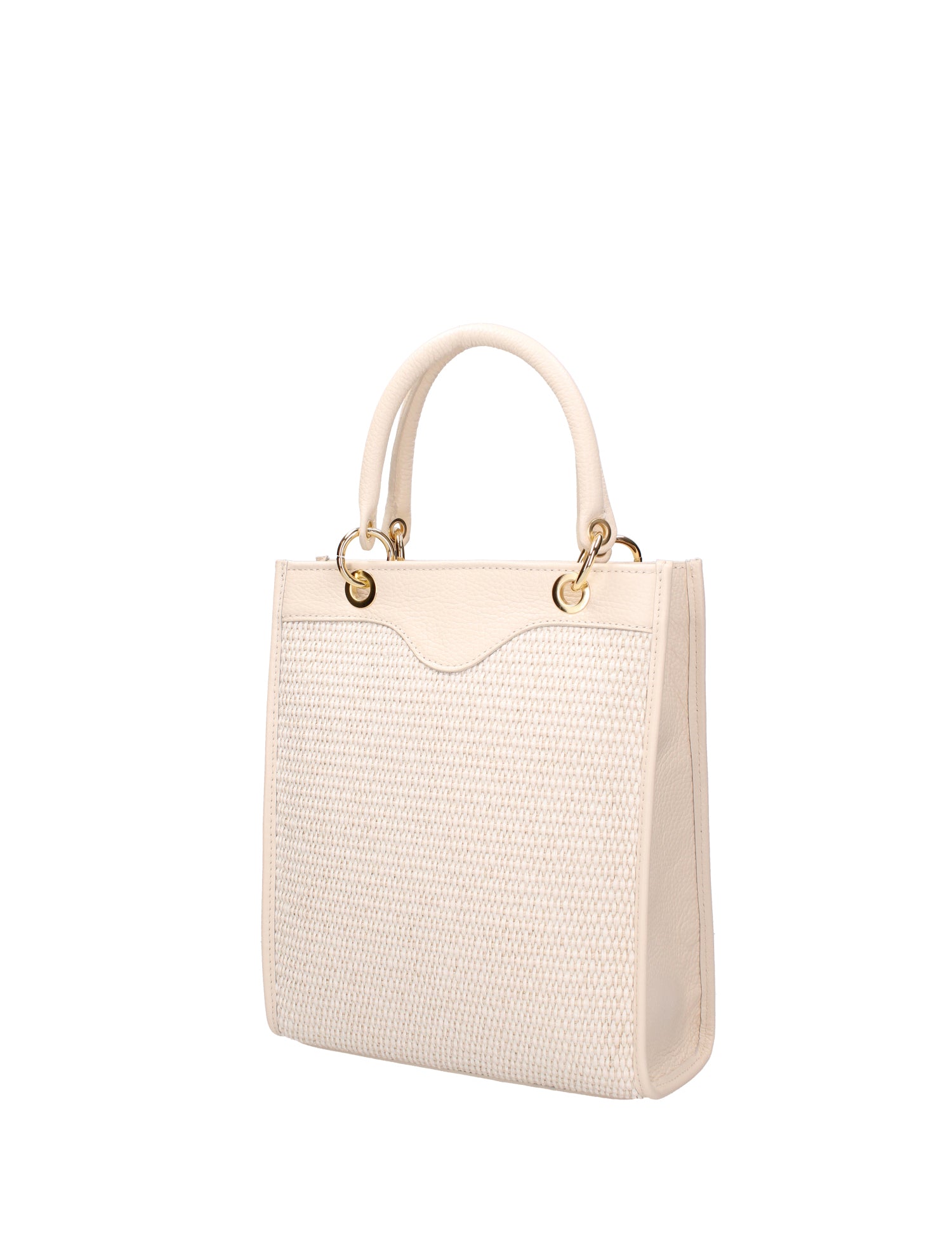 Borsa a mano da donna Misto pelle e tessuto 07149-D537 CREMINO Roberta Rossi