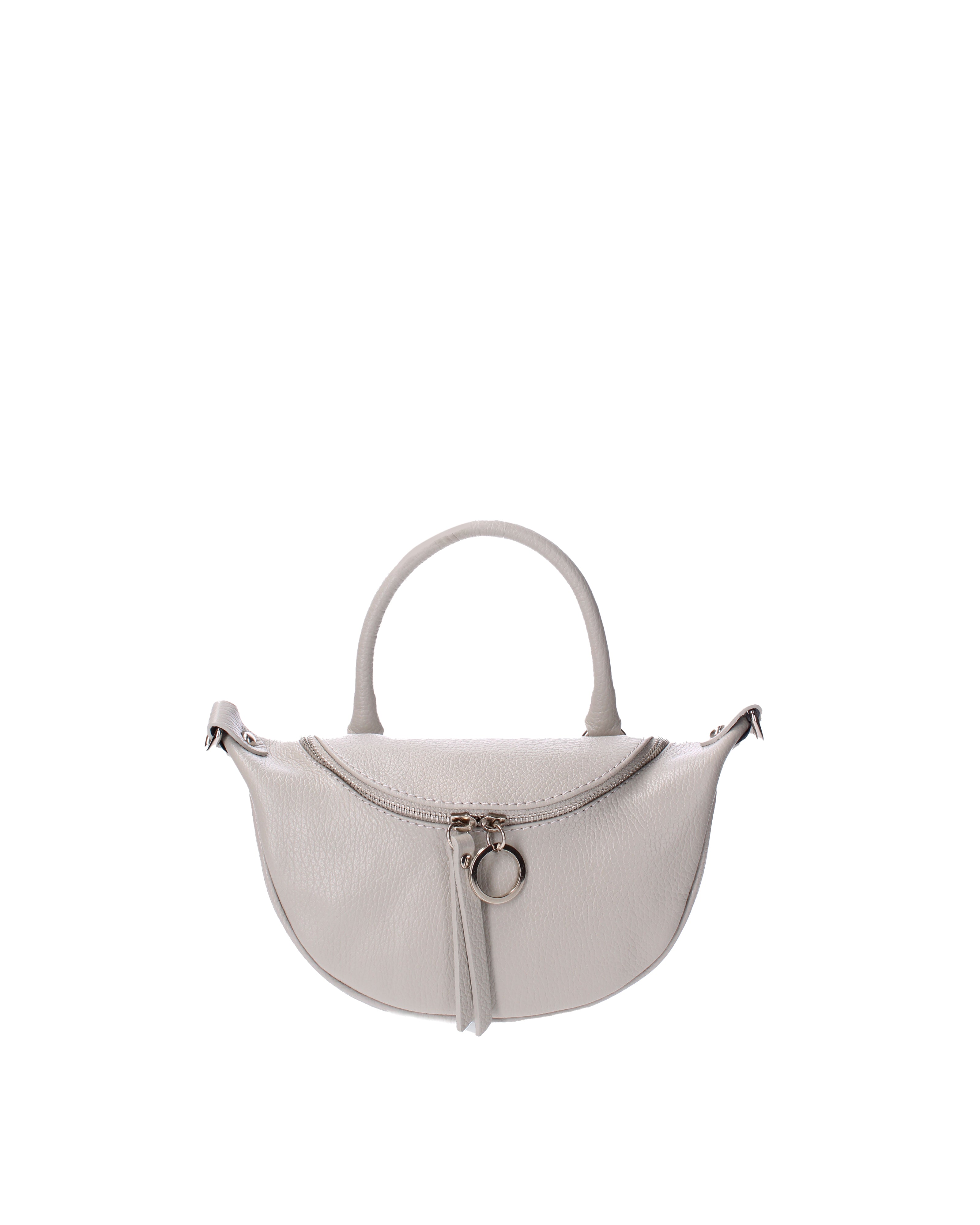 Mae Borsa a mano da donna Vera pelle 07142-D86 GRIGIO PERLA Viola Castellani