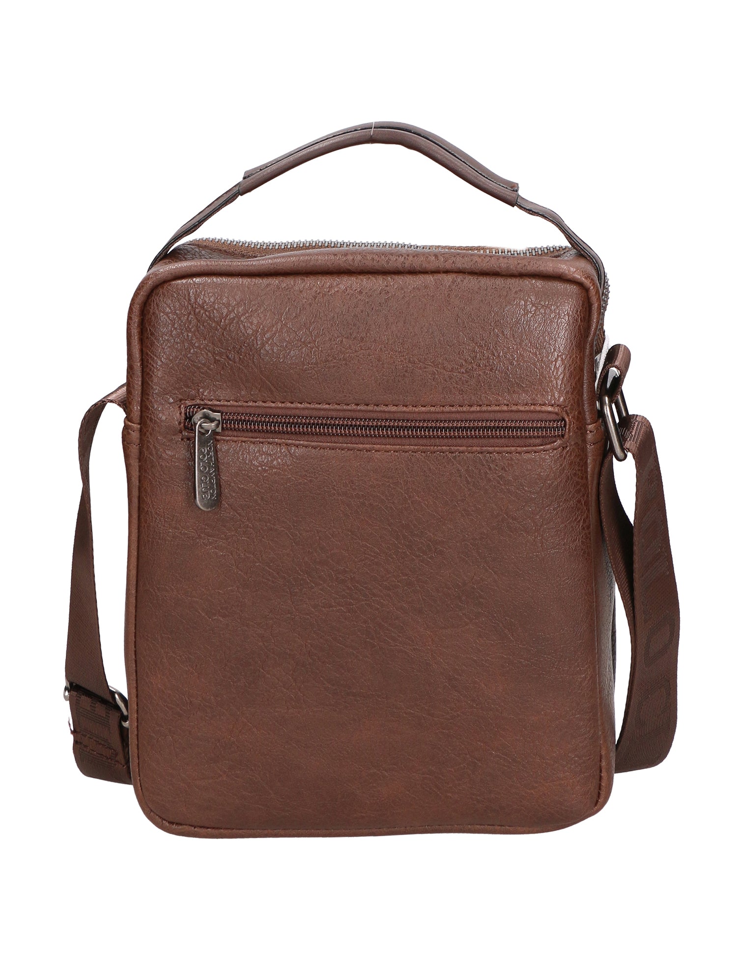 Borsa a tracolla uomo in pelle PU Casual PCL3004-BROWN Northampton Polo Club