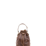 Unisex-Beuteltasche aus echtem Leder, hergestellt in Italien, 24 x 30 x 16 cm