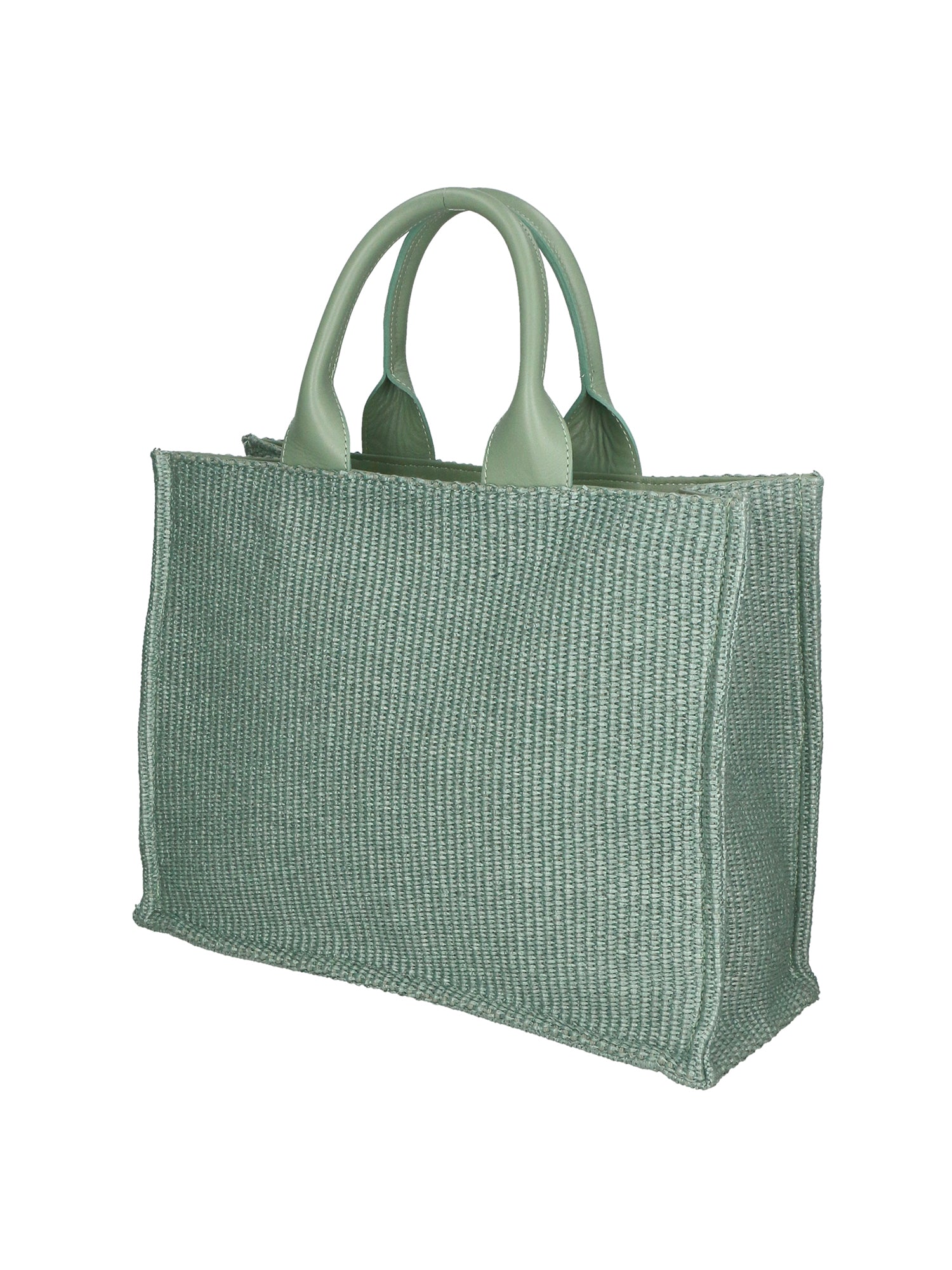 Borsa a mano da donna Misto pelle e tessuto MYB-05117-SS-331+S96 MENTA My Best Bag