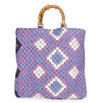 Luana Borsa a mano da donna Lana e vera pelle 04466-VIOLA Gave Lux