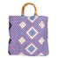 Luana Borsa a mano da donna Lana e vera pelle 04466-VIOLA Gave Lux