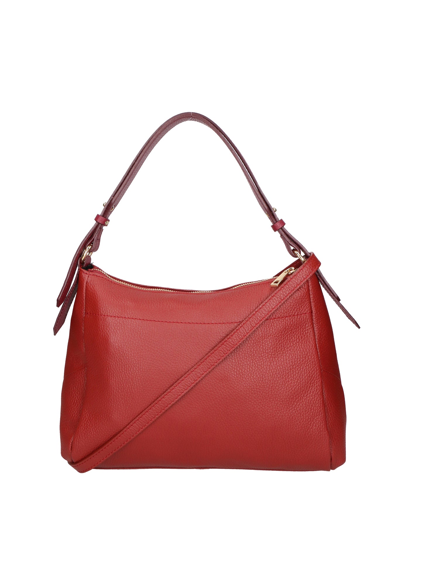 Vladimira Borsa a spalla da donna Vera pelle 06675-D10 RUBINO + D34 BORD Gave Lux
