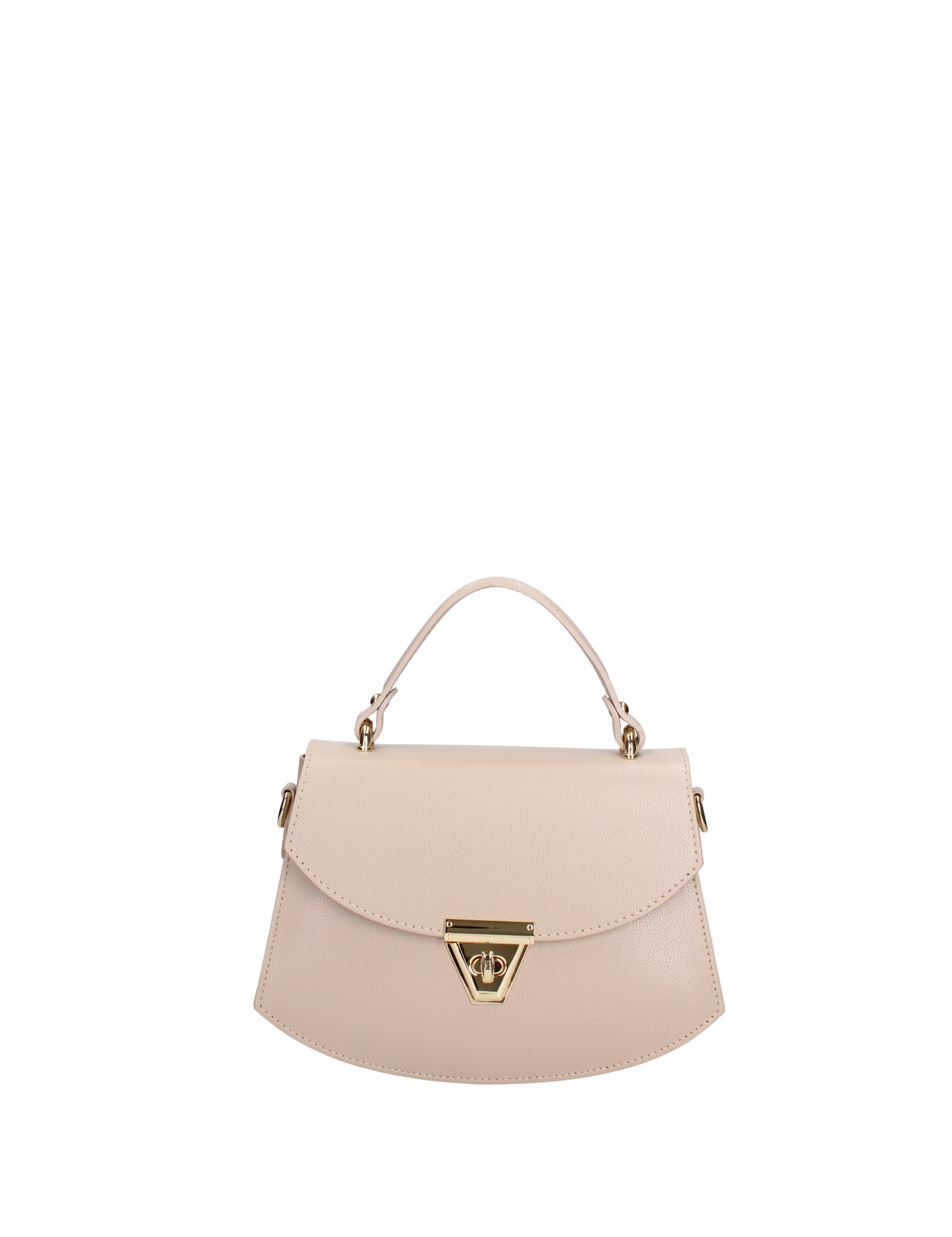 Borsa a mano da donna 100% vera pelle 07202-P 603 TAUPE CHIARO Roberta Rossi